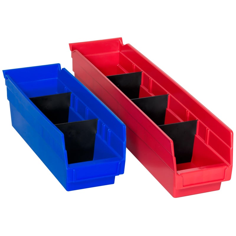 Akro-Mils 40120 Plastic Width Dividers for 4" Tall Shelf Bins Models 30120, 30128, and 30124, Custom Storage Inserts for Tools, Crafts & Supplies, 24-Pack, Black - Image 4
